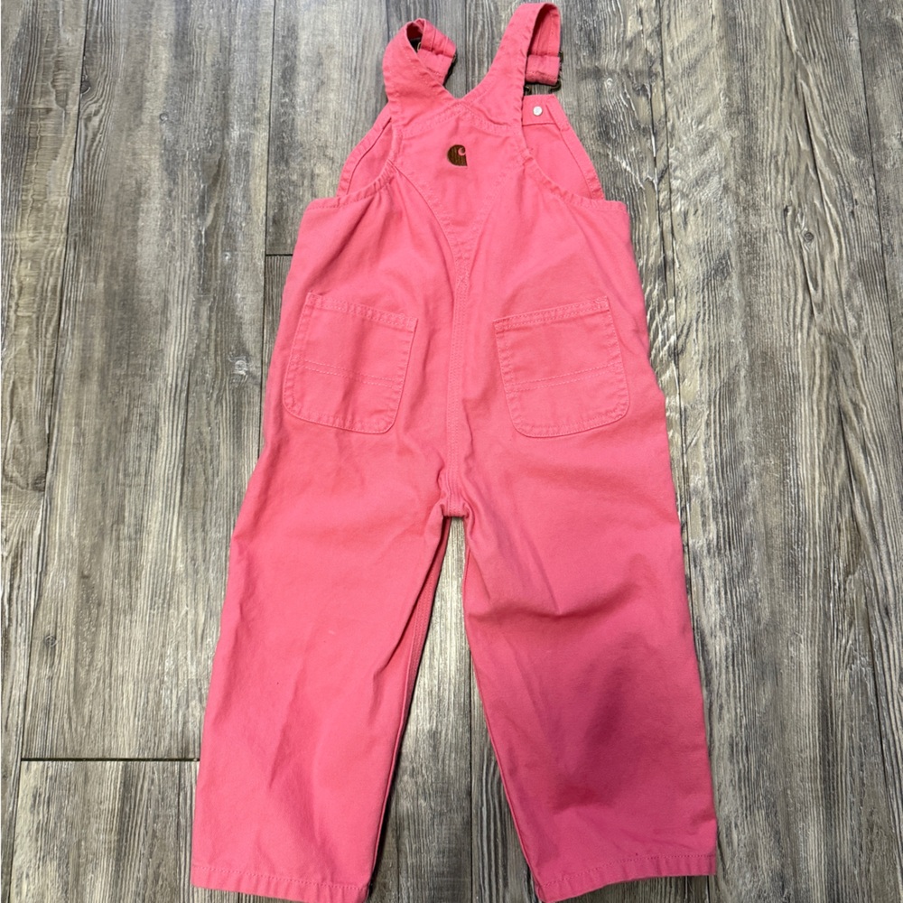 Carhartt Girls Pink Overalls/ 2T - Picture 2 of 5